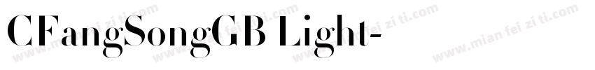 CFangSongGB Light字体转换